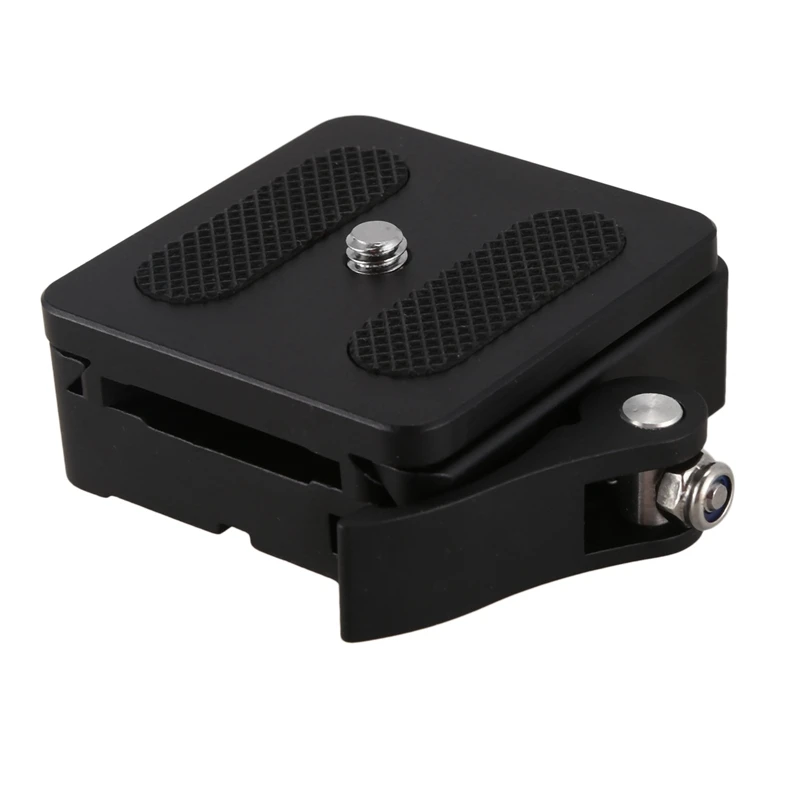 Quick Release Plate and Clamp Adapter, Mount com Lock, Dslr Camera Tripod, 2X Alumínio, 1/4 ", 3/8"