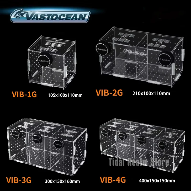 

VASTOCEAN-Magnetic Combined Acrylic Hatching Isolation Box, Breeding Box, Fish Tank Isolation Box, Aquarium Supplies