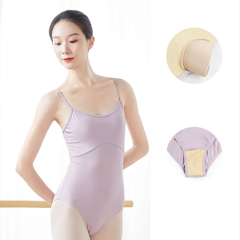 Ballet Leotards Woman Gymnastics Dance Leotards Nylon Camisole Leotards Hollow Back Dancing Bodysuit Adults Jumpsuit Swimsuit