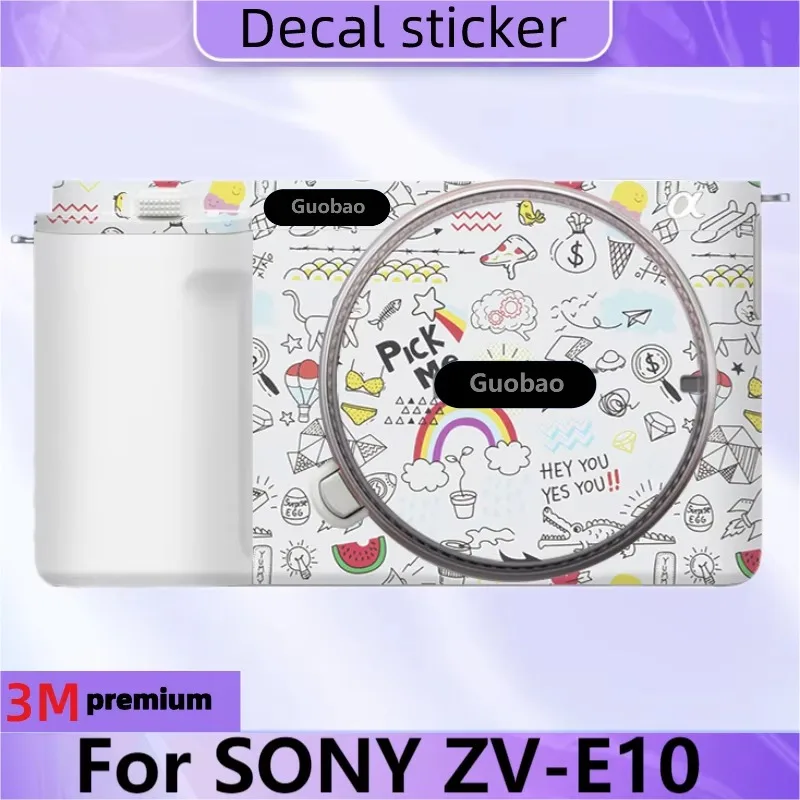 

For SONY ZV-E10 Decal Skin Vinyl Wrap Film Camera Body Protective Sticker Anti-Scratch Protector Coat ZVE10 zve10