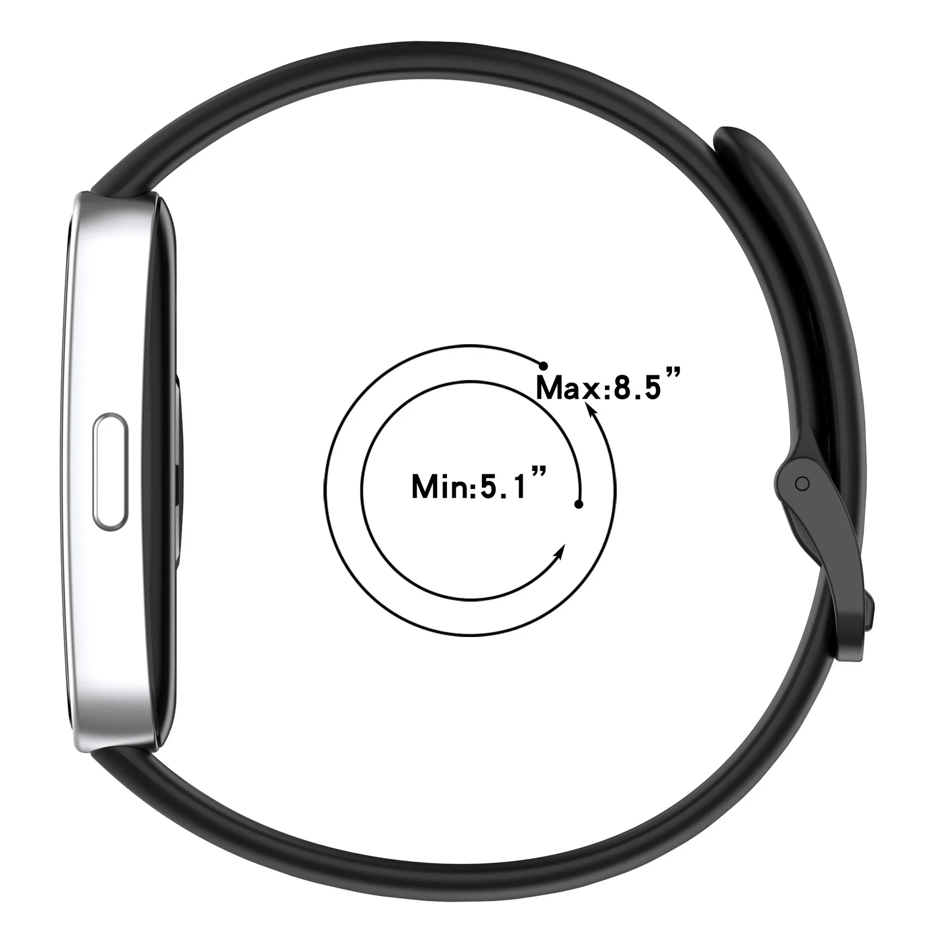 Official Same Silicone Strap for Huawei Band 9 ,Watchband with smooth nail buckle wristband