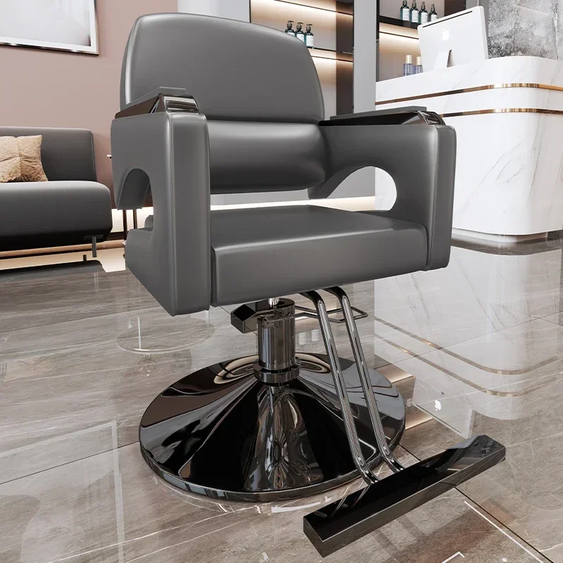 전문적인 심플한 이발 의자 고품질 트렌디한 편안한 인체공학적 살롱 의자 스타일링 심플한 실론 바베로 살롱 가구