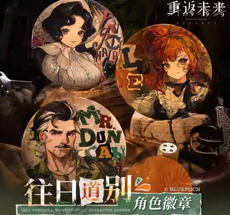 

Anime Genuine Reverse:1999 Anjo Nala Mr. Duncan Lopera Cosplay Tinplate Badge Emblem Cartoon Brooch Breastpin Pendant Adorn Gift