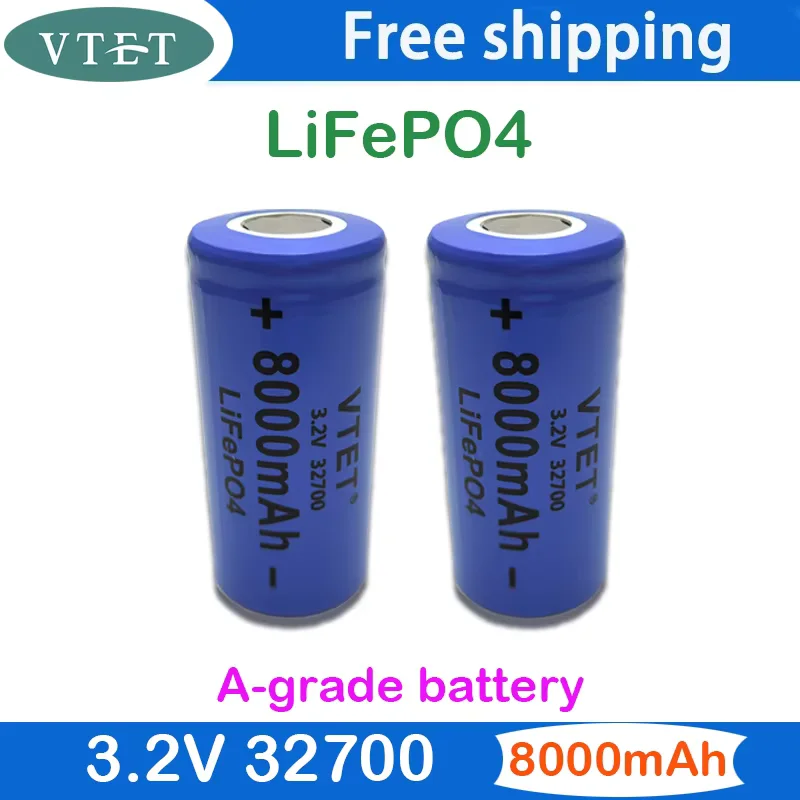 New Professional Lithium Iron Phosphate Power Battery Original Brand 32700 8000mAh 3.2V Lifepo4 Rechargeable Battery 8.0Ah 50A