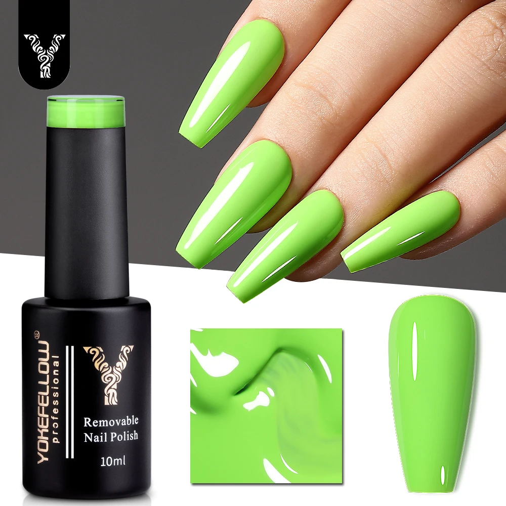 

YOKEFELLOW Gel Nail Polish 10ML Green Gel Polish Soak Off UV LED Gel Varnish Nail Art Manicure DIY Christmas Gift for Women