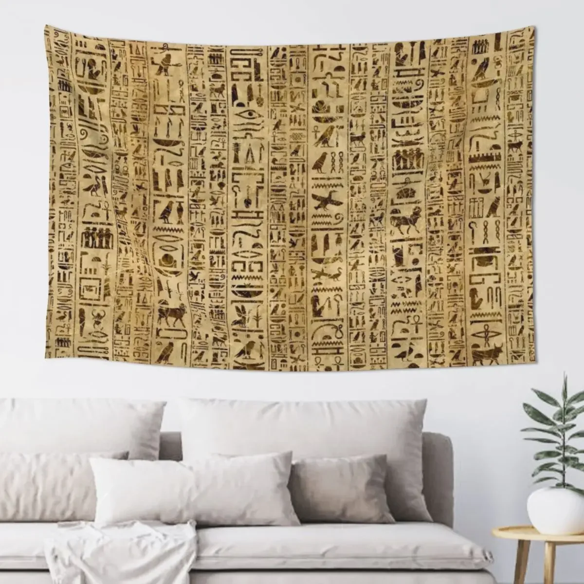 

Egyptian hieroglyphs on papyrus Tapestry Outdoor Decor Bedroom Deco Cute Room Decor Tapestry