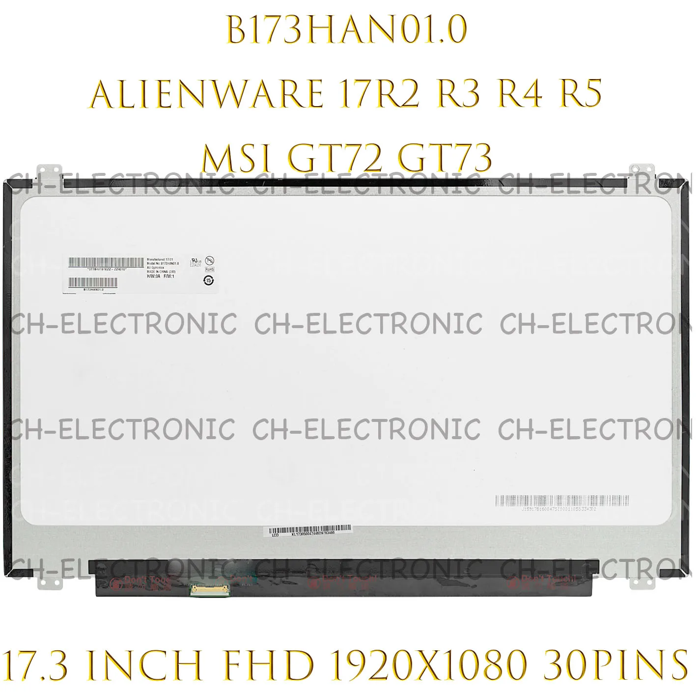 

17.3 inch Laptop Screen B173HAN01.0 N173HCE-E31 E41 LTN173HL01 NV173FHM-N41 LP173WF4-SPF1 SPF2 SPF3 SPF4 SPF5 LCD FHD IPS 30PINS