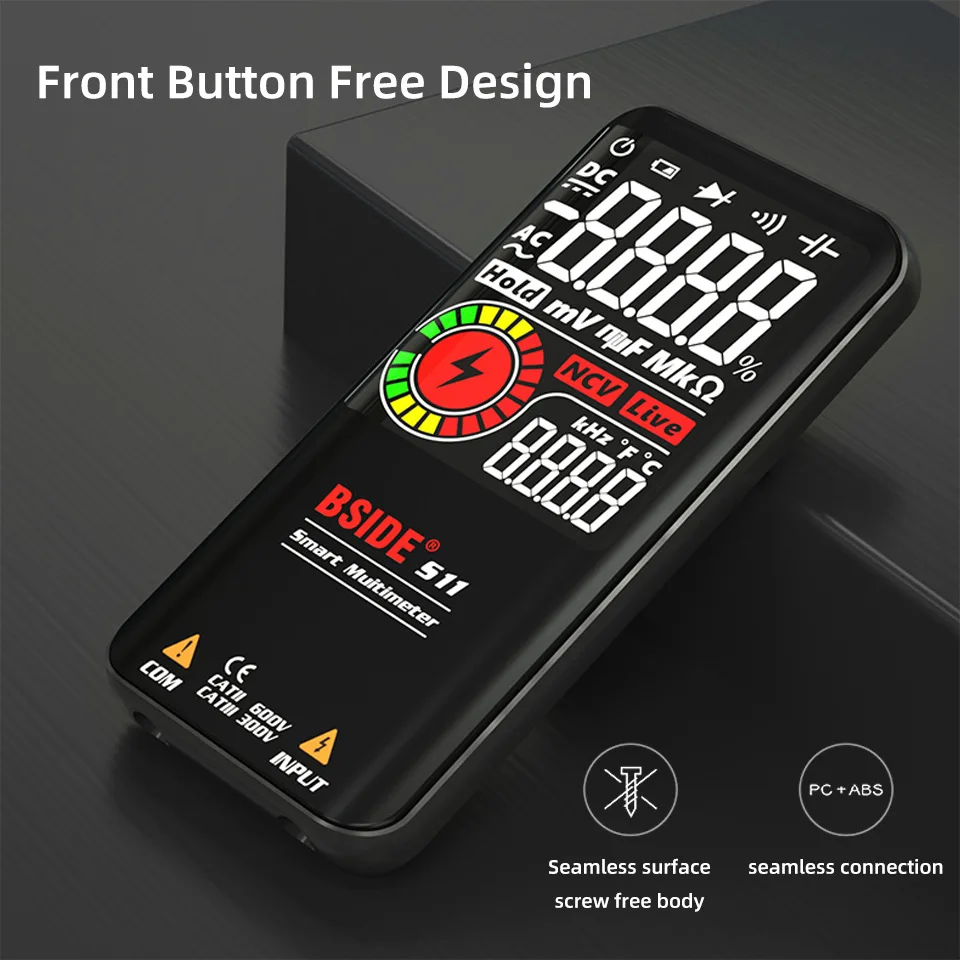 

Умный мультиметр S10/S11, высокоточный мультитестер с большим цветным экраном и автоматическим диапазоном, перезаряжаемый