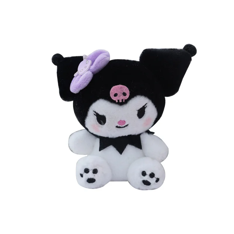 14CM Kawali Kuromi Hello Kitty My Melody Cinnamoroll Pillow Plush Toys Plushie Keychain Stuffed Doll Pendant For Kid Gift