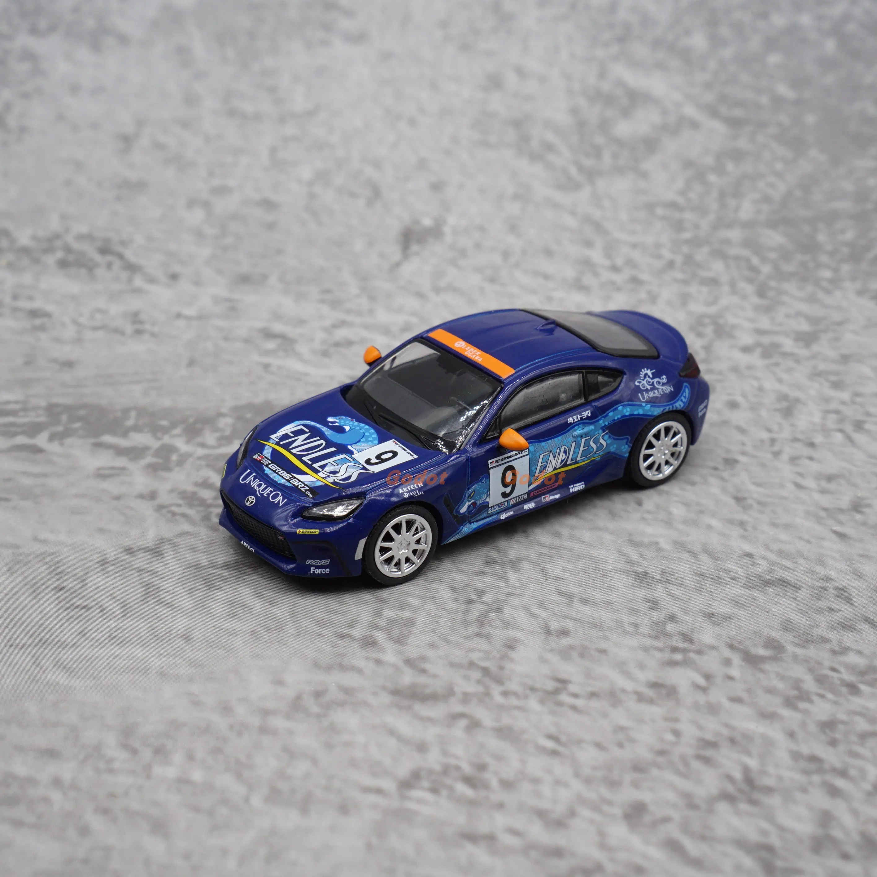 ของเล่นโมเดลรถยนต์โลหะผสม poprace 1/64 BRZ