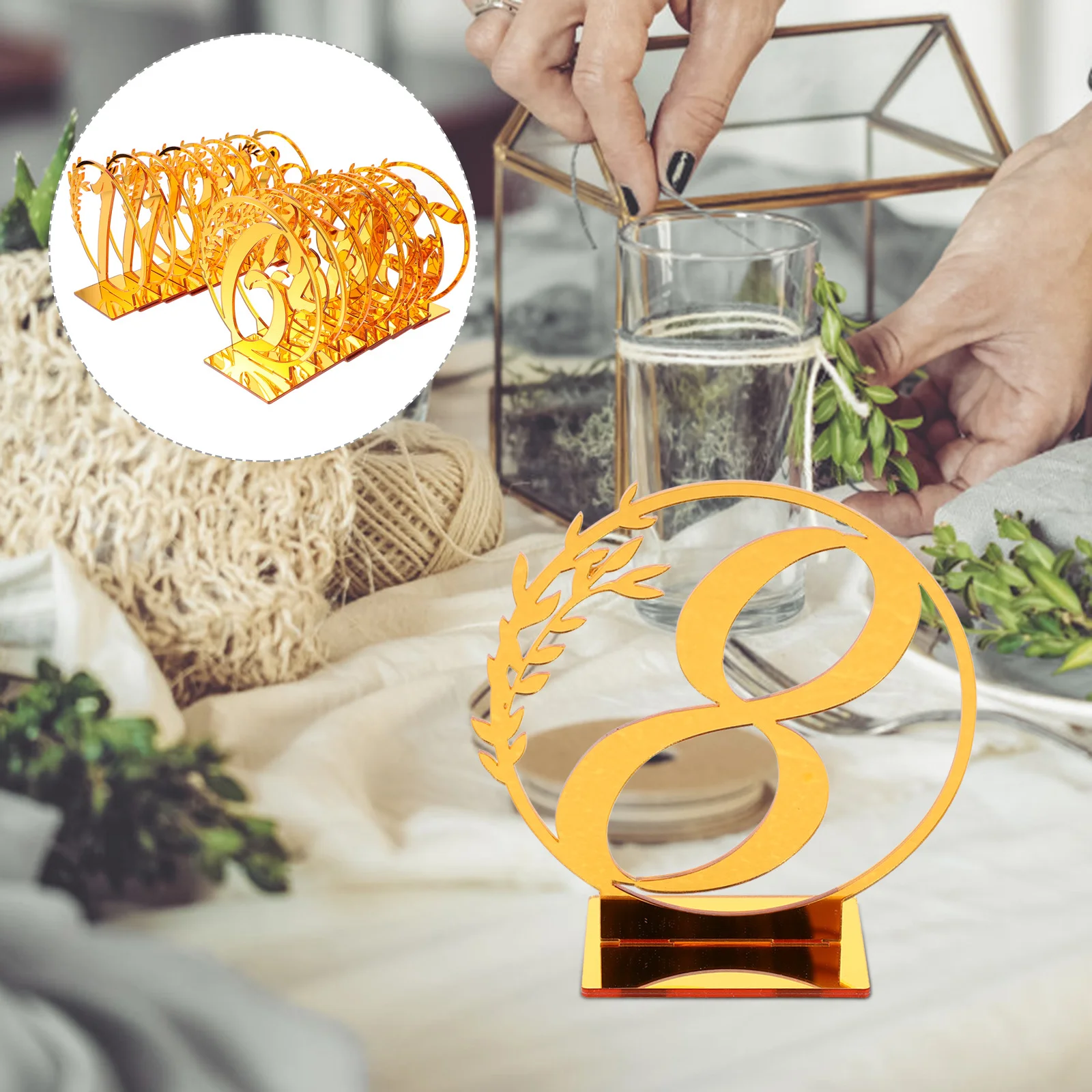 

15Pcs Wedding Table Signs Stylish Number of Seat for Reception Party Banquet Hotel Table Numbering Decor Reusable Seats Signs