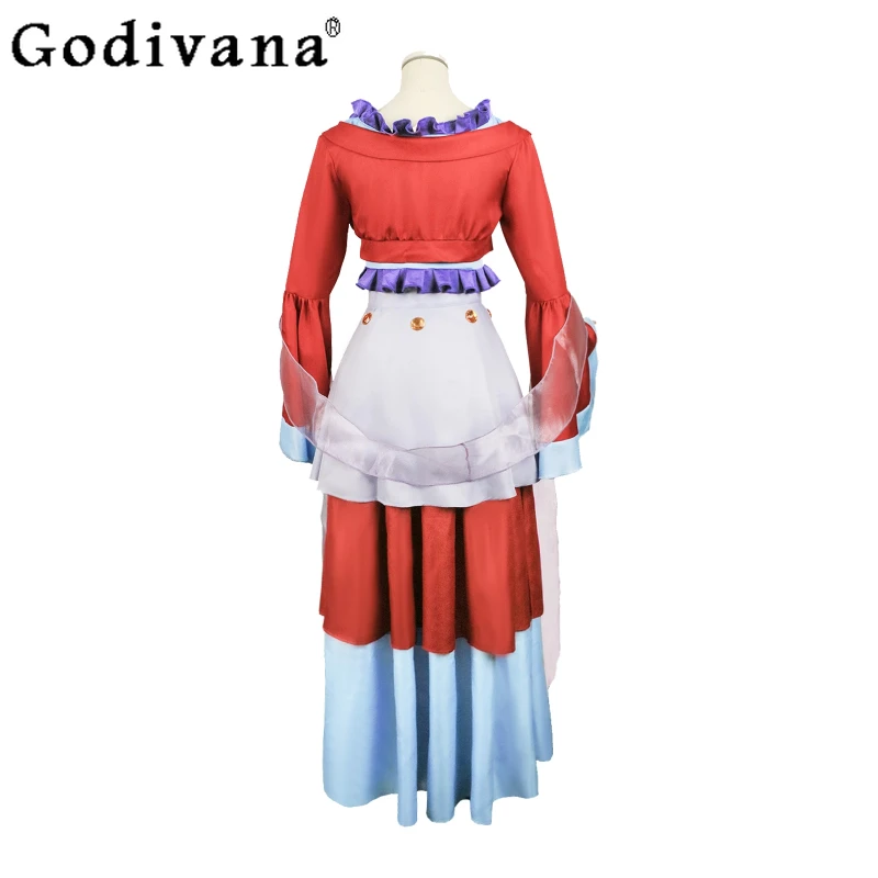 مجموعة أزياء أنيمي ذا أبوتشيكاري الجديدة التأثيرية للسيدات تحت القمر تنورة حمراء للرقص للنساء بدلة تنكرية لحفلات الهالوين