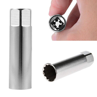 Car Motorcycle Repair Special Socket Wrench, 14mm 16mm Magnetic Spark Plug Sleeve Install Tool.