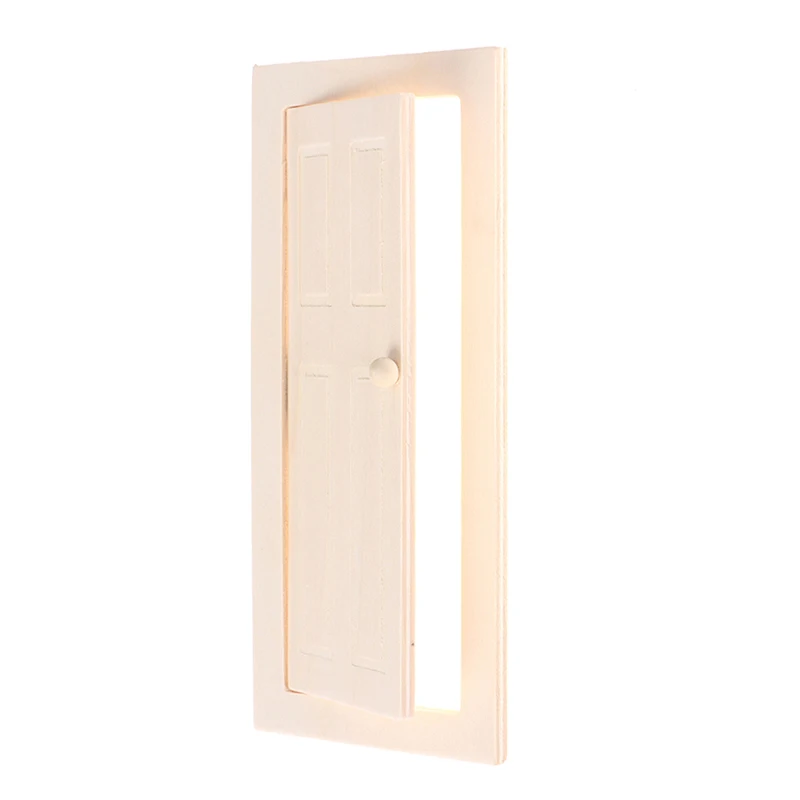 1 Pc scala 1/12 interni in miniatura porta in legno accessori per mobili per case delle bambole fai-da-te