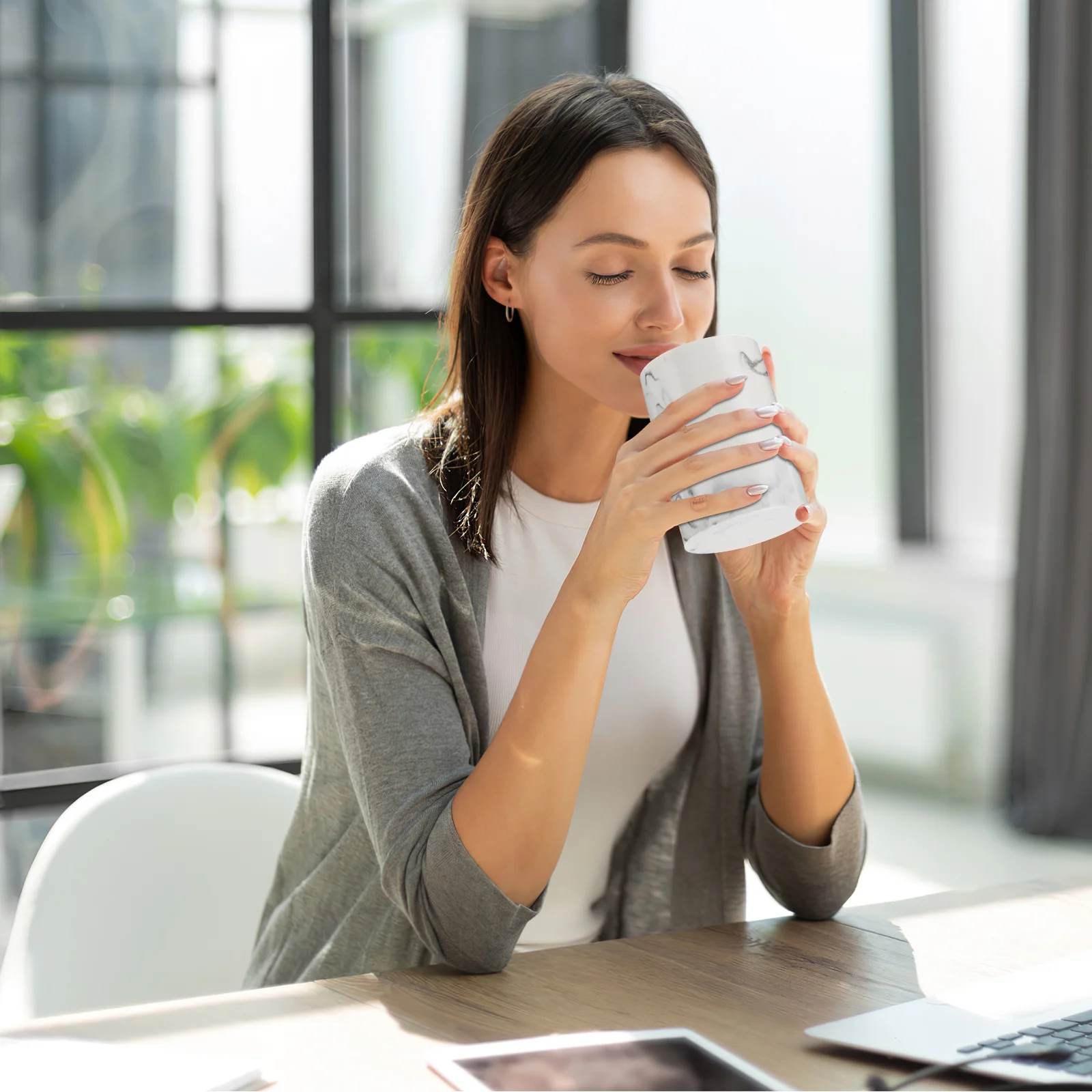 

1Pcs Marbling Gargle Cup Simple Design Prevent Mouth Hand Hurt Elegant Household Toothbrush Water Cup Toothbrush Mug