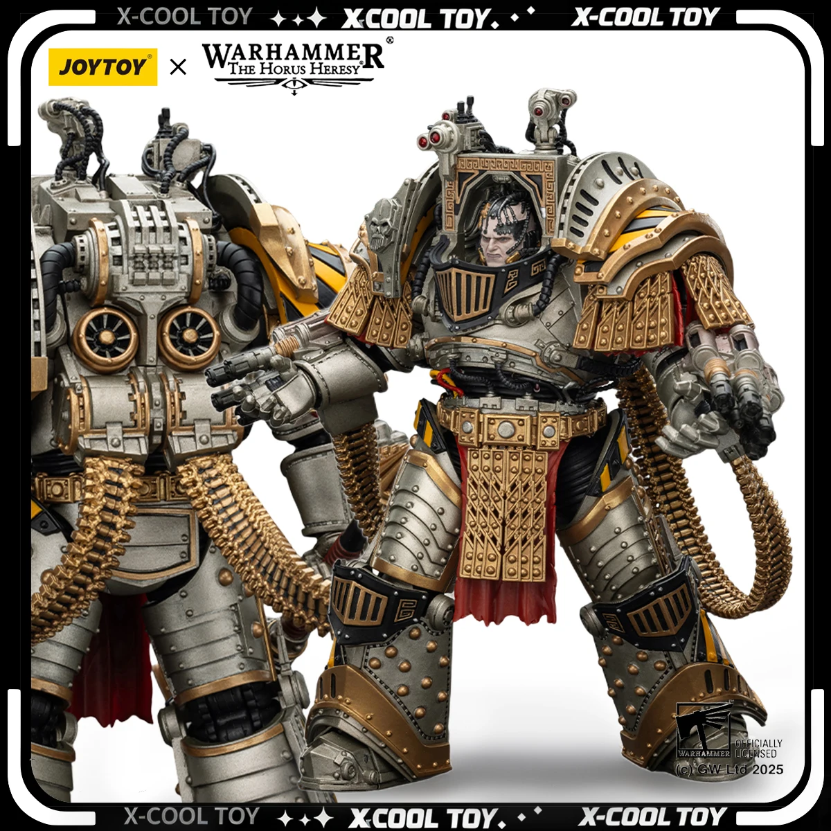 JOYTOY ウォーハンマー 30K アイアンウォリアーズ アクションフィギュア パーツラボ アニメフィギュア 第4軍団のプライマーチ 可動関節モデル