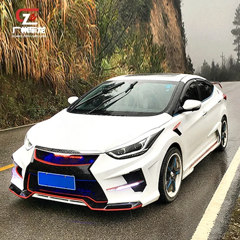 المصنع مباشرة ex نمط مصدات السيارات المصد الأمامي المصد الخلفي التنانير الجانبية لشركة هيونداي إلنترا 2011-2015 اكسسوارات السيارات نورس #3