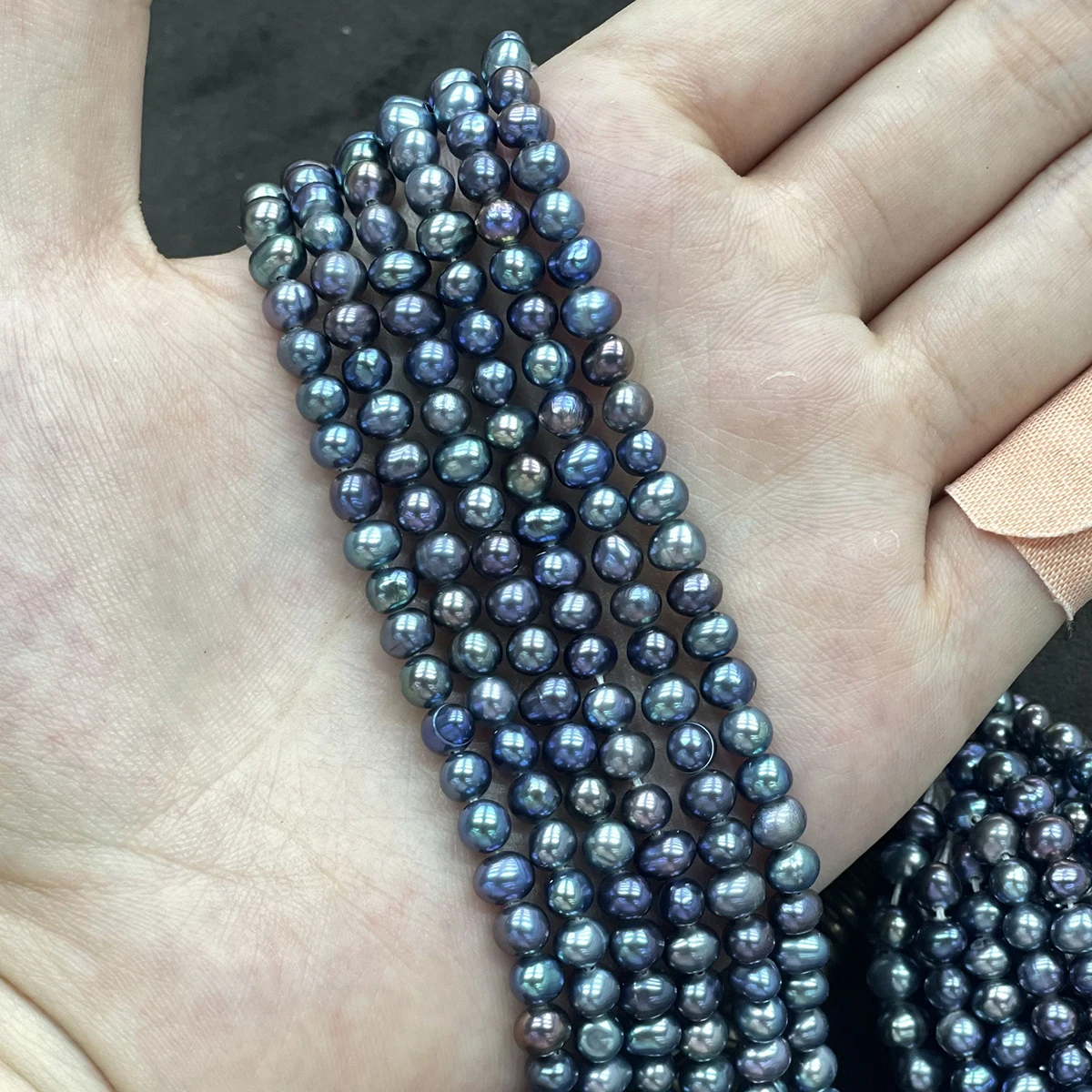 AA 5–6mm Potato-Shaped Natural Freshwater Pearls Through-hole Beads for Jewelry Making DIY Necklaces Bracelets and Accessories