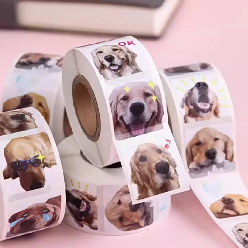 

500 PCs Funny Dog Stickers, Suitable for Laptop, Water Bottle Scrapbook, Mobile Phone, Tablet Computer Sticker Scroll