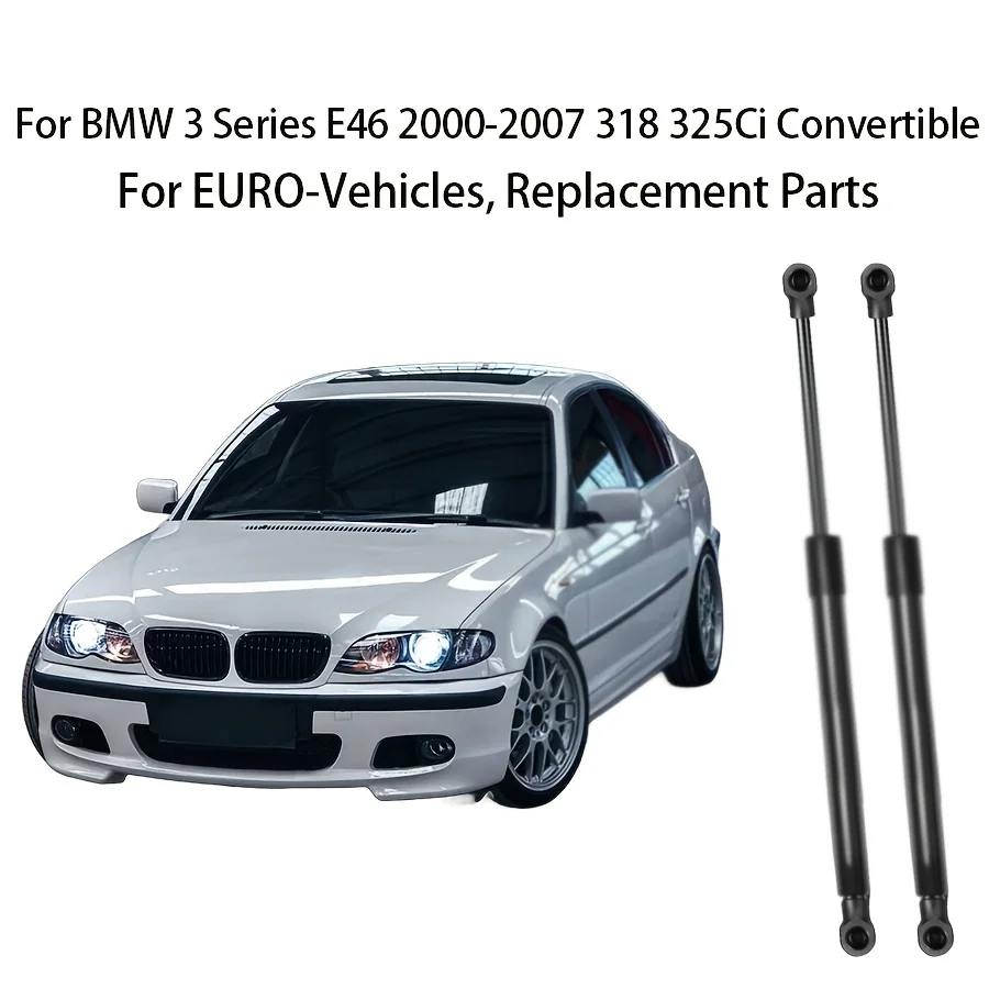 2pcs Tailgate Boot Gas Struts For BMW 3 Series E46 2000-2007 318 325Ci Convertible