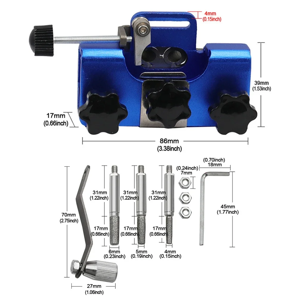 Chainsaw Sharpener Kit for All Types of Chainsaws and Electric Saws Aluminum Alloy Portable Hand Chain Sharpener Tool