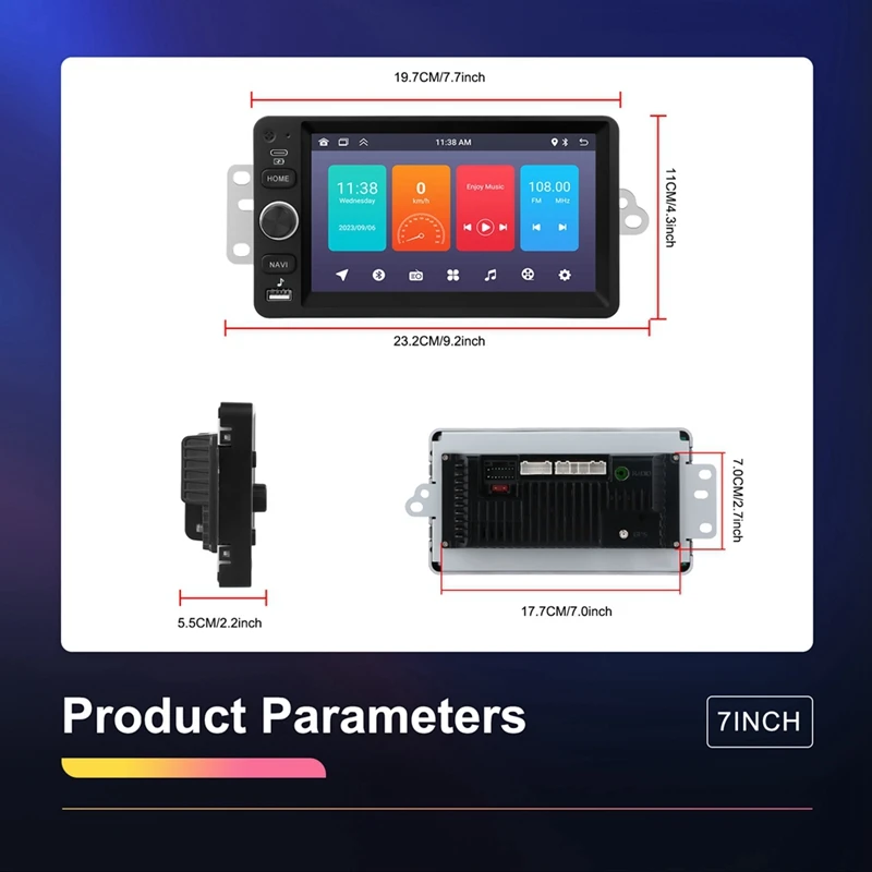 7 Inch Car Stereo For Chevrolet GMC Hummer Savana 2003-2006 Carplay Android Auto Navigation Bluetooth WIFI Player 2&64G