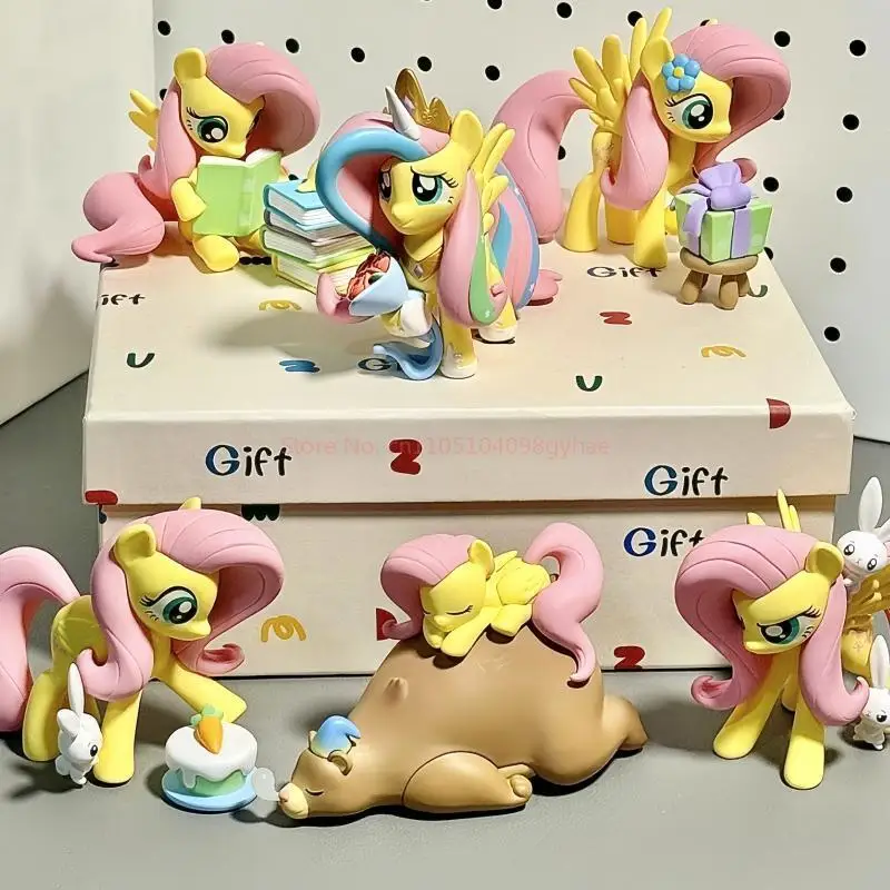 Genuine My Little Pony Fluttershy Sweet Diary Series Blind Box Ornament Action Figure Cartoon Decor CollectibleToy Surprise Gift