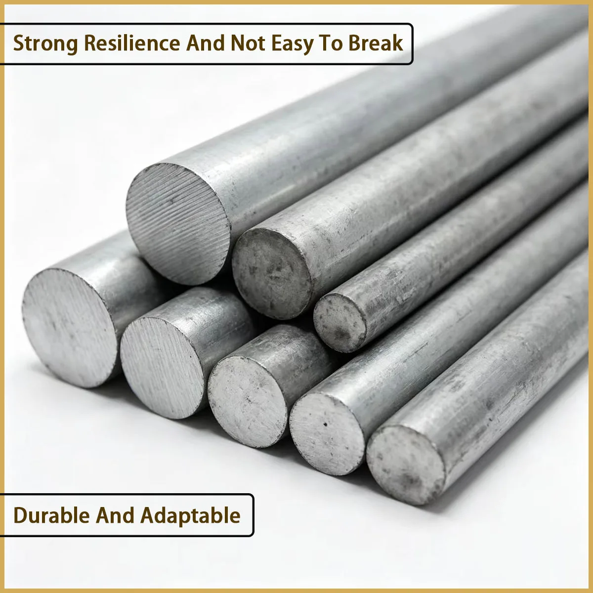 High purity zinc solid round rod with a diameter of 2mm-120mm is used for electroplating anodes, mechanical weighting, etc