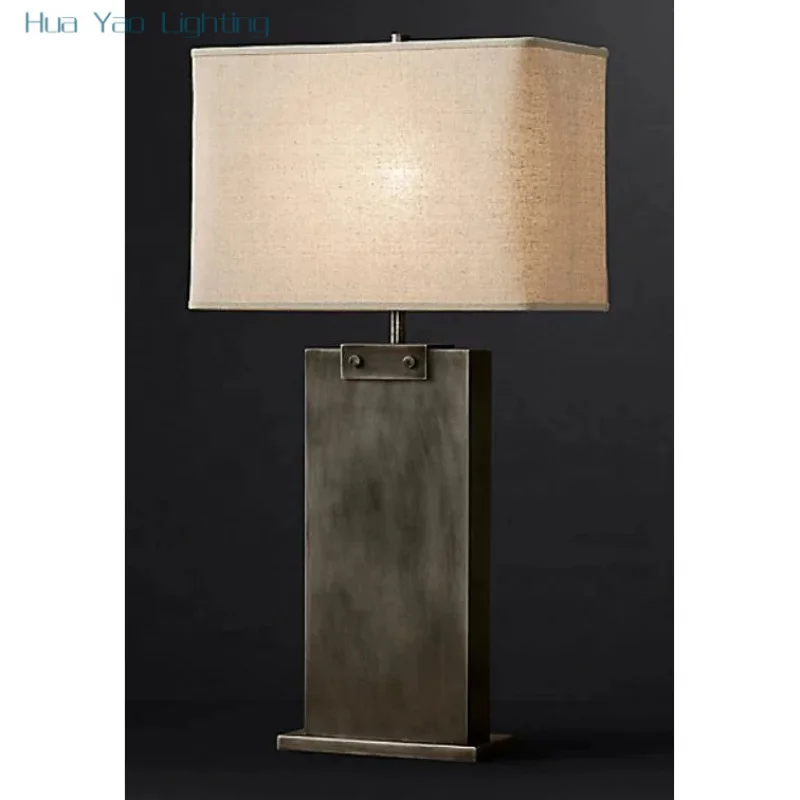 Vintage Table Lamp Reading Lamp Modern Light Emitting Diode Hotel Table Rectangular Post Table