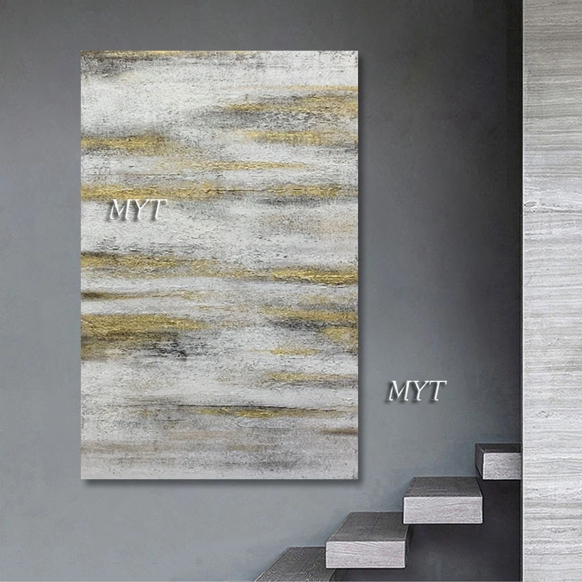 100% Handmade Abstract Gray Design Textured Acrylic Canvas Oil Painting Frameless Wall Decoration Picture Modern Home Decor