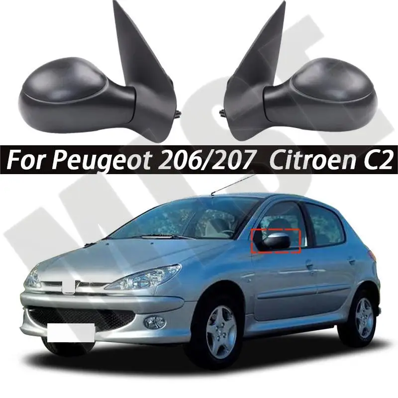 

Автомобильные аксессуары для Peugeot 206/207, Citroen C2, зеркало заднего вида в сборе, боковое дверное зеркало с автоматической регулировкой слева и справа