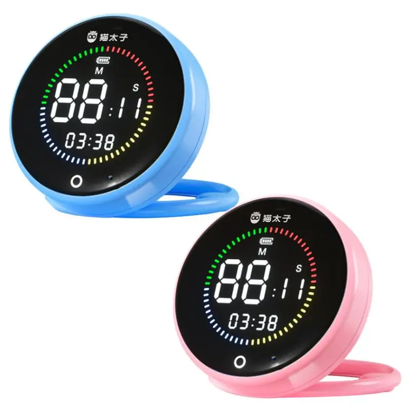 

Digital Kitchen Timers Silent Digital Display USB Rechargeable Visual Cooking Timer 60 Minute Silent Countdown Timer study clock