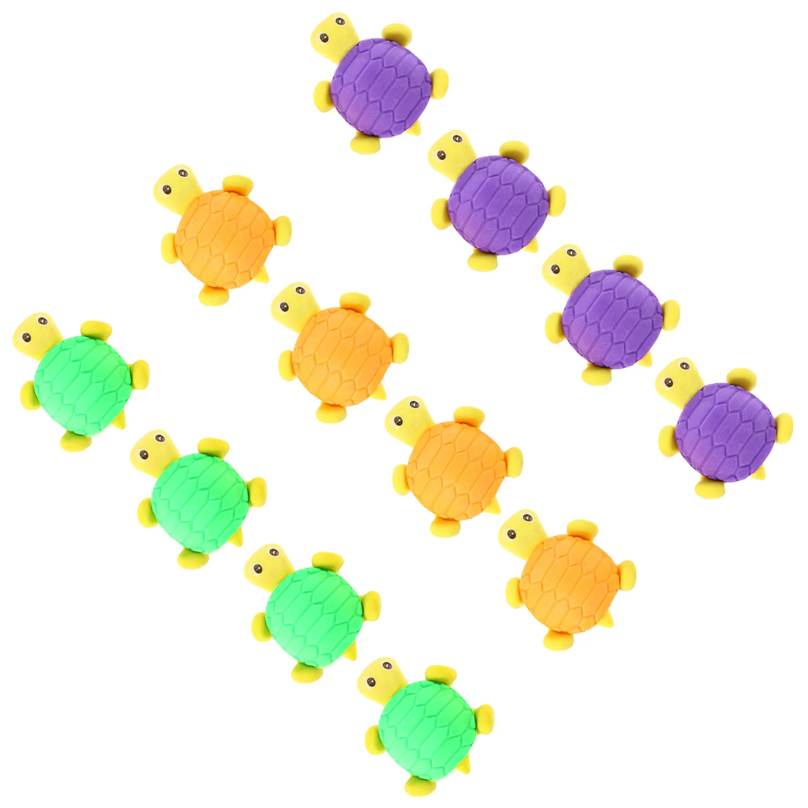 

12 Pcs Animal Mini Eraser Cute Erasers 's Cartoon for Pencil Classroom Prizes Students