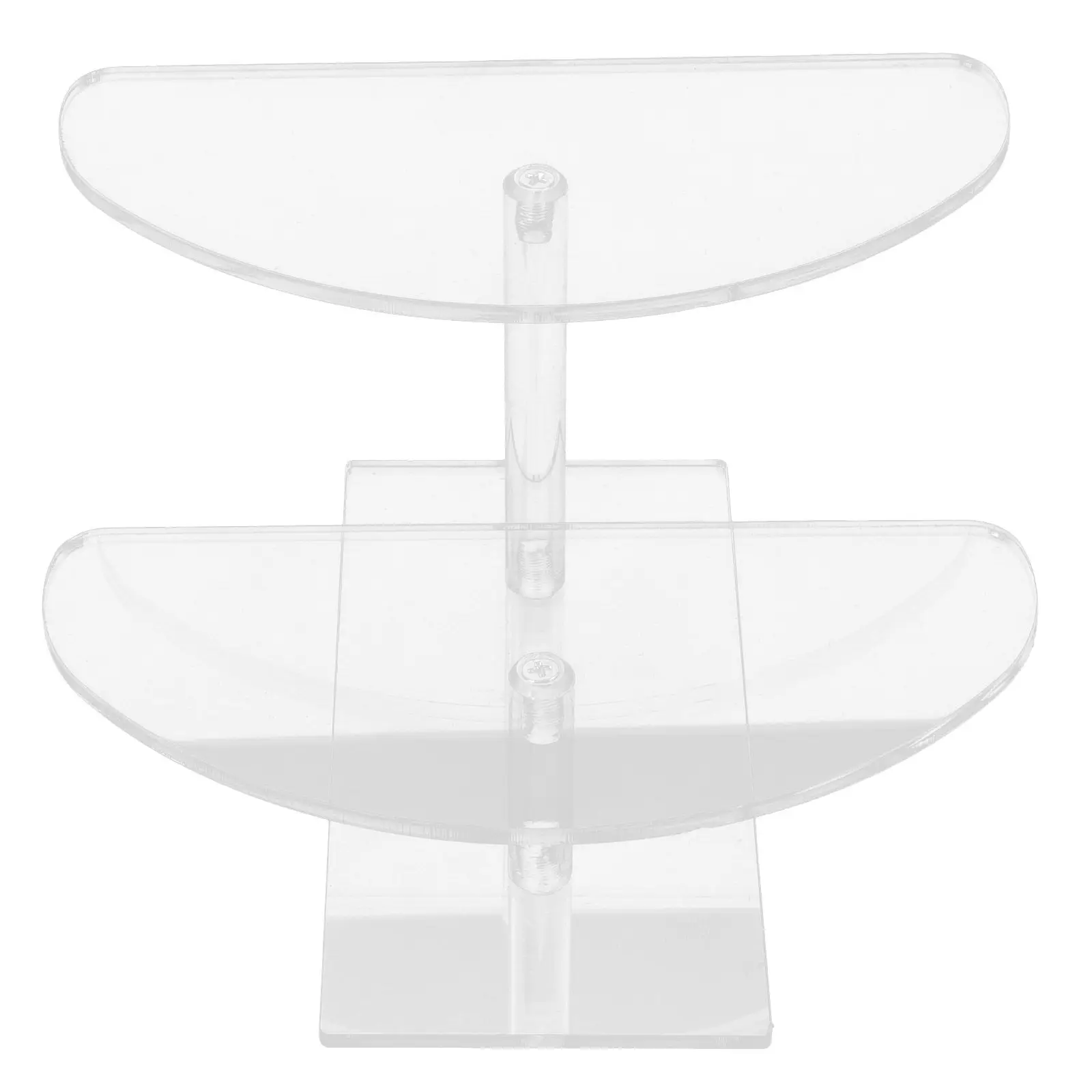 Acrylic 2-Tier Jewelry Display Stand Riser Shelf Clear Organizer for Bedroom Vanity Cabinet Storage Rack