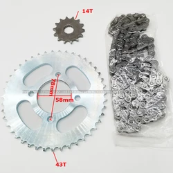 For Keeway RKS125 RKV125 14T/43T 118 Links 428 Chain Motorcycle Master Drive Chain Sprocet Kit