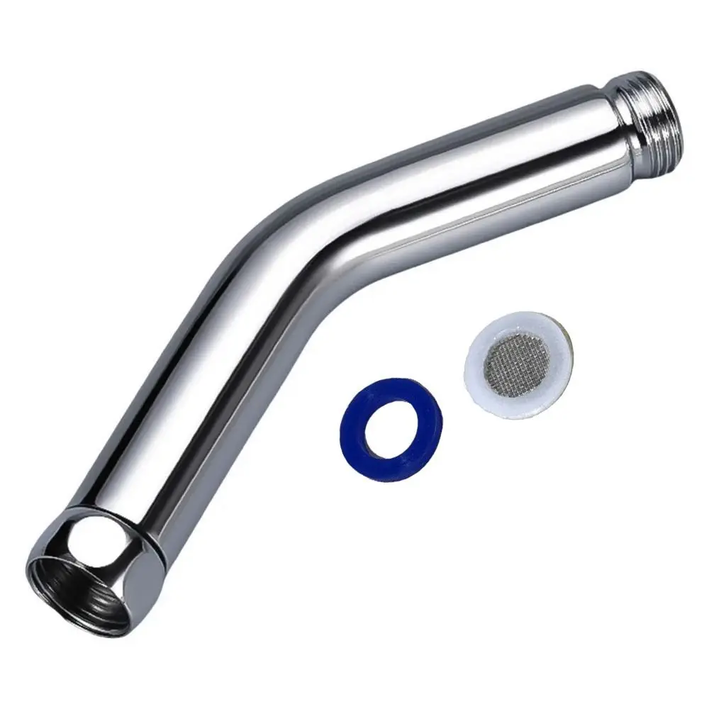 

G1/2" Shower Head Elbow Connector with Washers 135 Degree Shower Arm Extension Stainless Steel Universal Elbow Adapter Bathroom