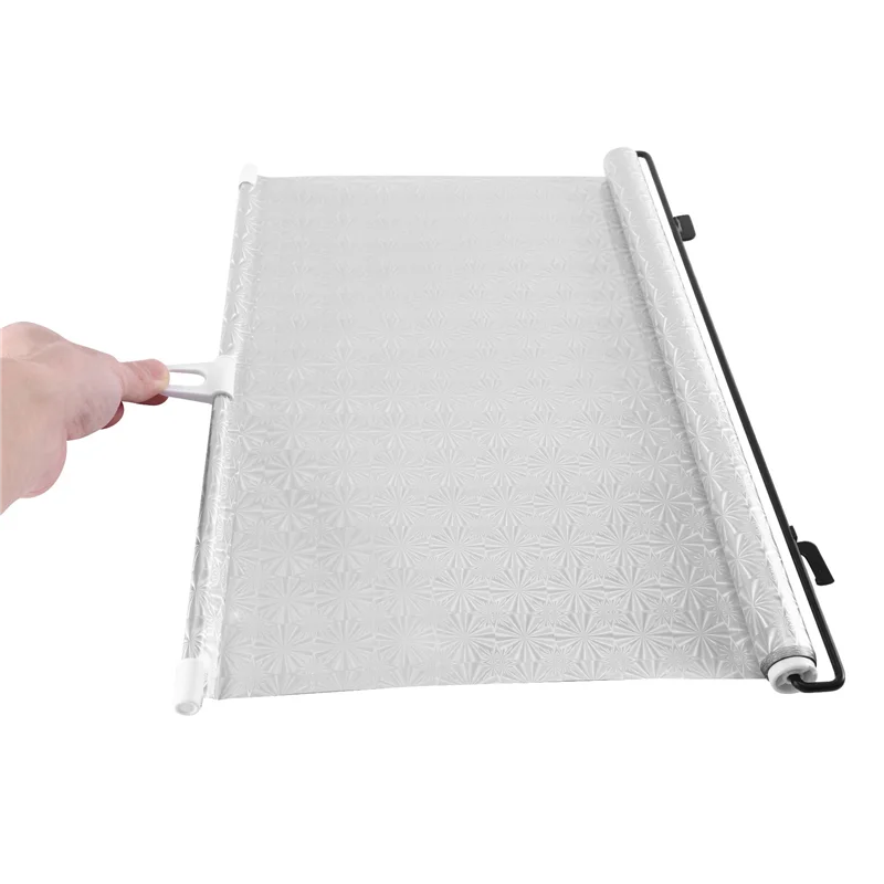 AFOURT-2X Sunshade Roller Blackout Suction Cup Blinds Curtains For Living Kitchen Office Car Window Free-Perforated Curtain B