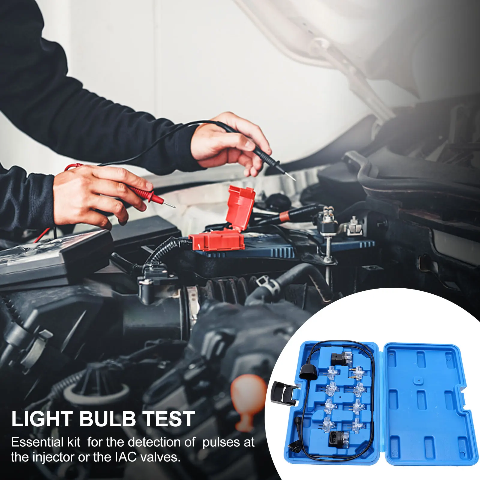 

Multi function Multi Function Test Light Circuit Test Light Fuel Injector Tester Lights Kit for Auto Repair