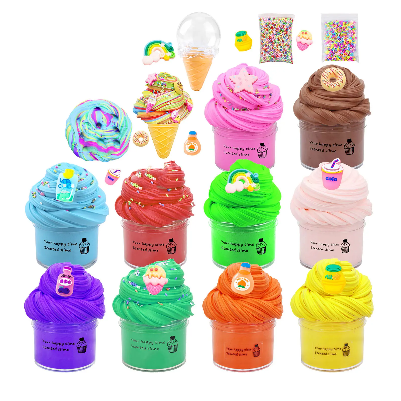 

AssortedColor Fragrant Butter Set Soft And Elastic Pinch Toy For Stress Relief Helps Develop Motor