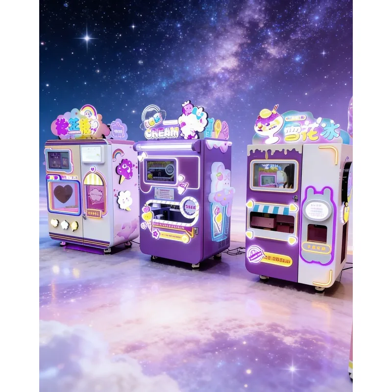 Fully Automatic Soft Ice Cream Vending Machine Commercial Smart Self-Service Frozen Yogurt Maker Digital Touch Screen Wholesale