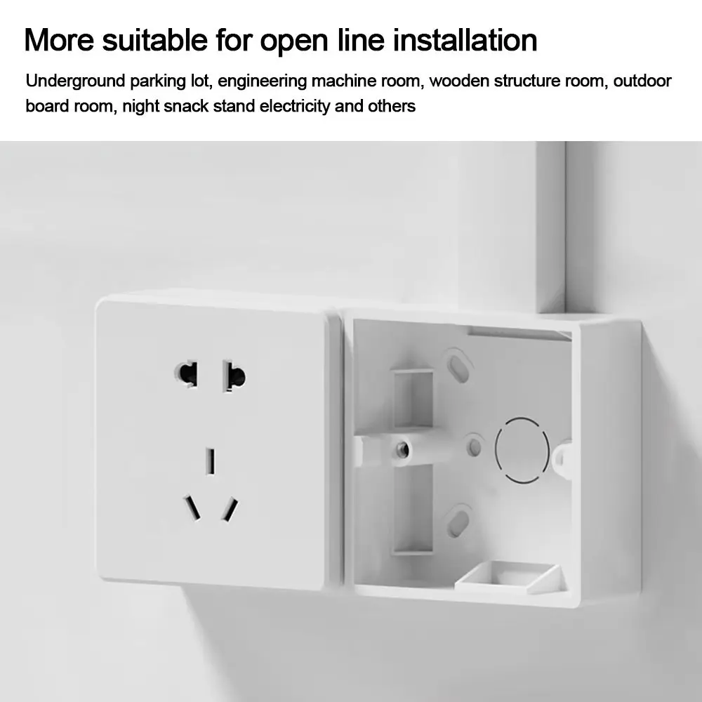 Universal Home Improvement Switch And Socket Apply 86 Type Wall Surface Junction Box External Mounting Box Switch Socket Box