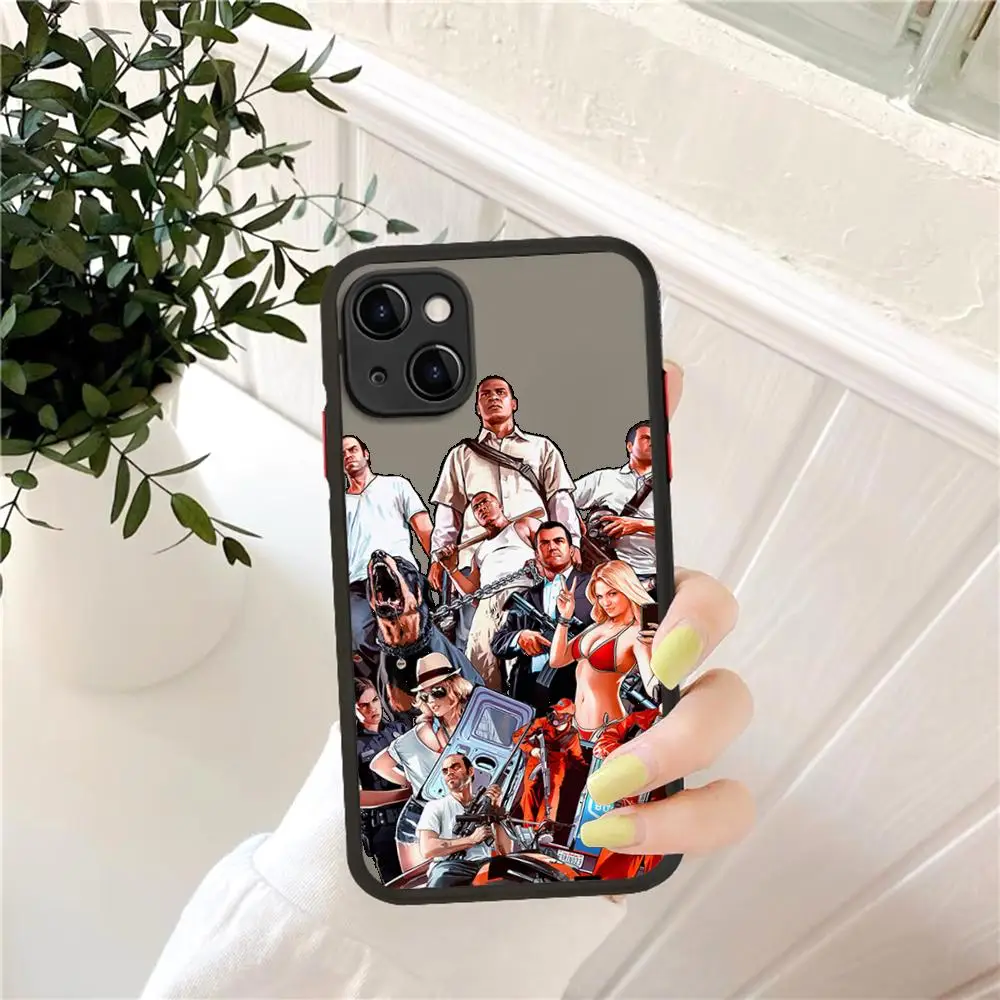 Gta vice city Phone Case for iPhone 14 11 12 13 Mini Pro Max 8 7 Plus X XR XS MAX Translucent Matte Cover