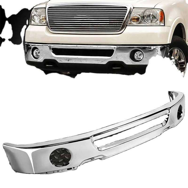 

Front Chrome Bumper with Fog Lamp Hole Car Bumpers for Ford F150 PICKUP 2006 2007 2008