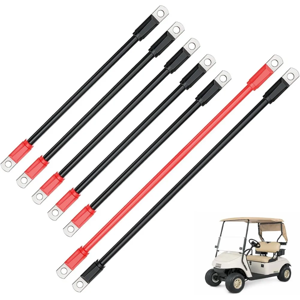 Heavy-Duty Golf Cart Battery Cable Kit for 36V/48V Models with 4 Gauge Wires and Easy Installation
