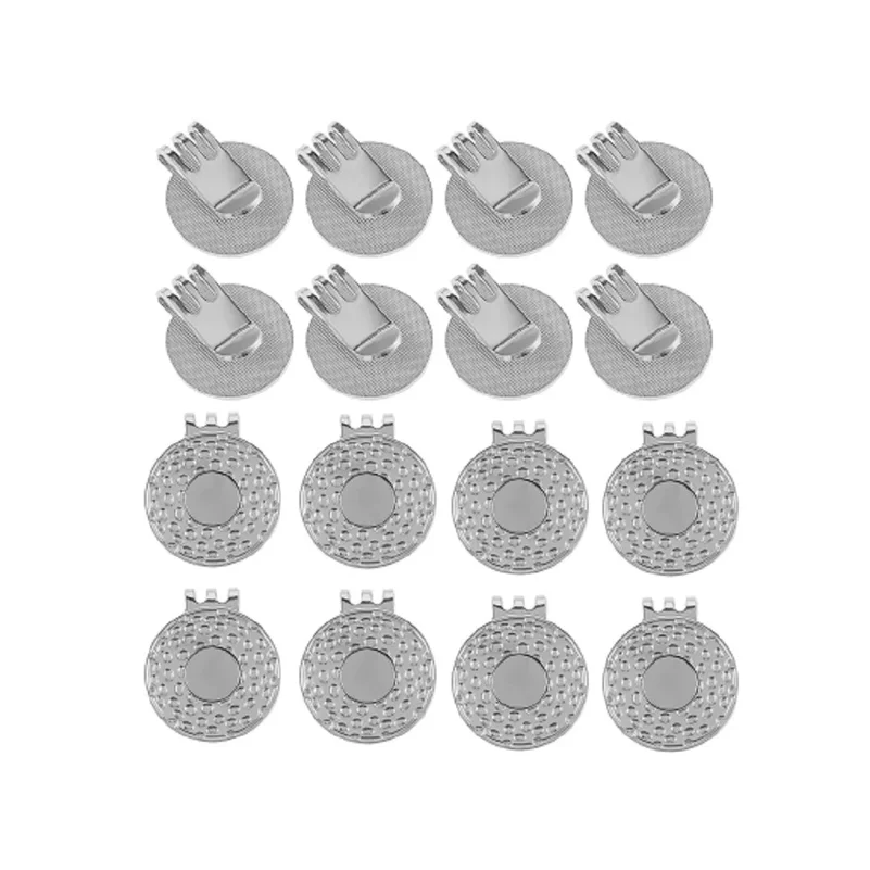 20Pcs Silver Golf Hat Clip, Corrosion-resistant Magnetic Golf Cap Clips Alloy 25mm Golf Ball Marker, Golf Putting Green Accessor