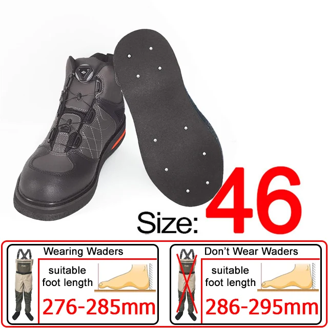 Aukuma Angelschuhe, selbstsichernde Spitze, Filzsohle, Jagd, Wandern, Riff, Felsen, Angelstiefel, Upstream-Fluss-Watstiefel für Fliegenfischer, Wathose 7