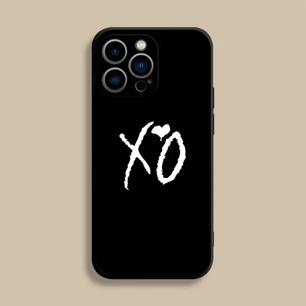 حافظة هاتف Singer The W-Weeknd X-XO لهاتف iPhone 17,16,15,14,13,12,Pro,Max,Plus,E,SE4,Air,غطاء ناعم أسود صغير