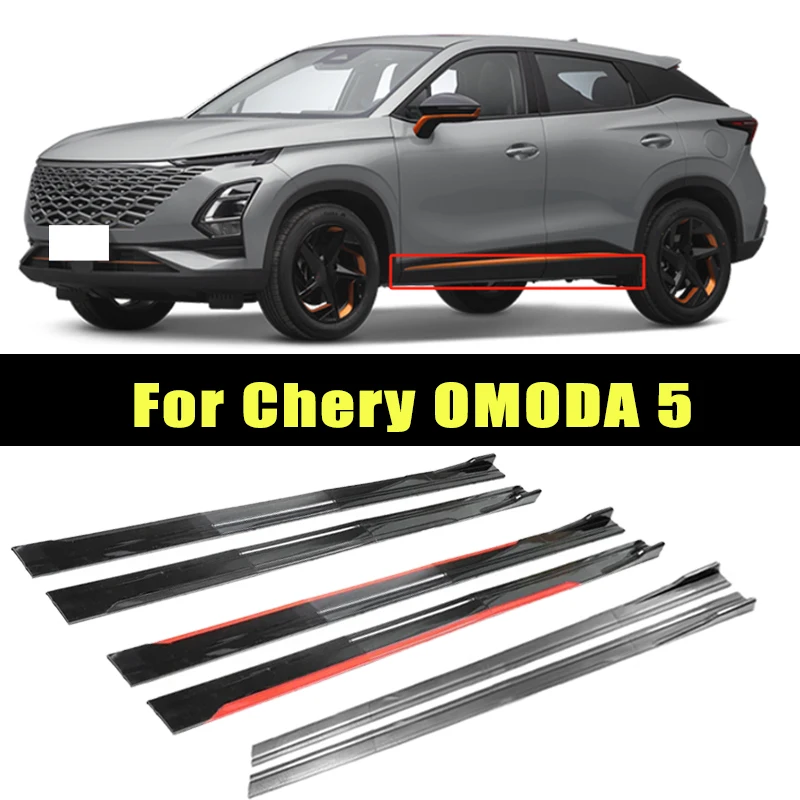Universal 2m/2.2m Car Side Skirt Extension SplitterBumper Racing Side Wing Bumper Lip Side Spoiler For Chery OMODA 5