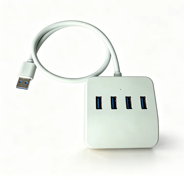 Desktop 4 Port USB 3.0 Hub 5Gbps SuperSpeed Durable ABS Expansion Dock for PC Laptop MacBook Pro Windows USB Splitter in Stock