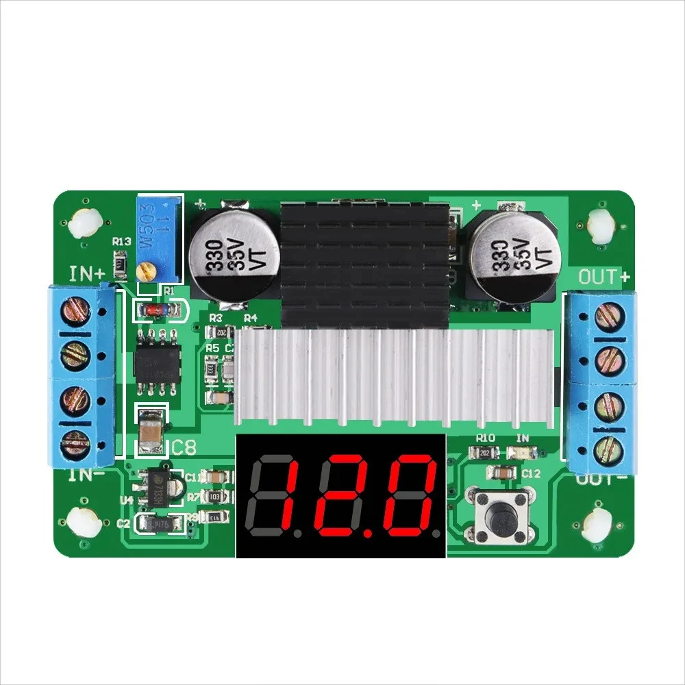 LTC1871 DC Power Source Step Up Converter 100W Boost Module 3.5~30V 100W with Dual Display Voltmeter